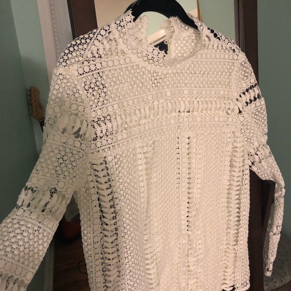 BUNDLE DEAL: white detailed blouse & pink dress